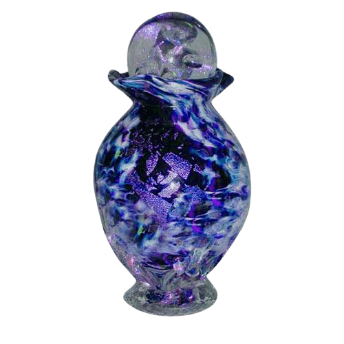 Black Rainbow Glass Cremation Urn