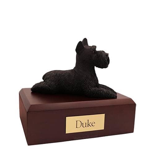 Black Schnauzer Medium Dog Urn Black Schnauzer Medium Dog Urn