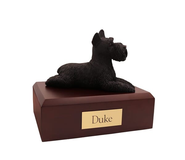 Black Schnauzer Small Dog Urn