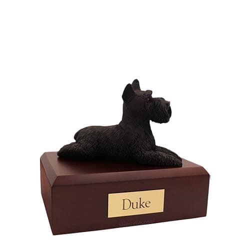 Black Schnauzer Small Dog Urn Black Schnauzer Small Dog Urn