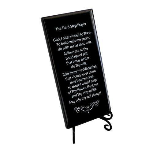 Black The Third Step Prayer Plaque