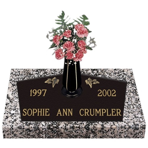 Blissful Ivy Bronze Grave Marker