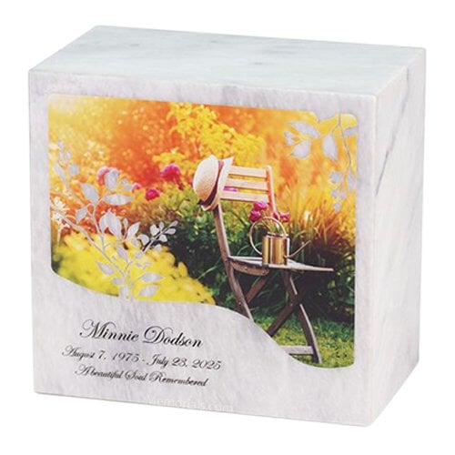 Blooming Garden Marble Cremation Urn Blooming Garden Marble Cremation Urn