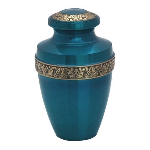 Blue Bloom Cremation Urn