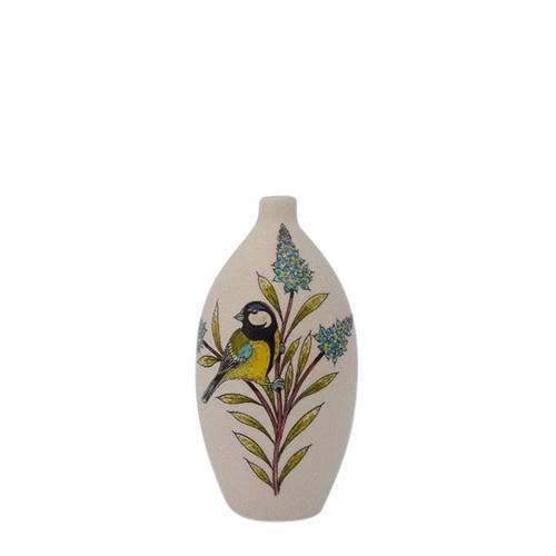 Blue Bonnet Bird Small Cremation Urn