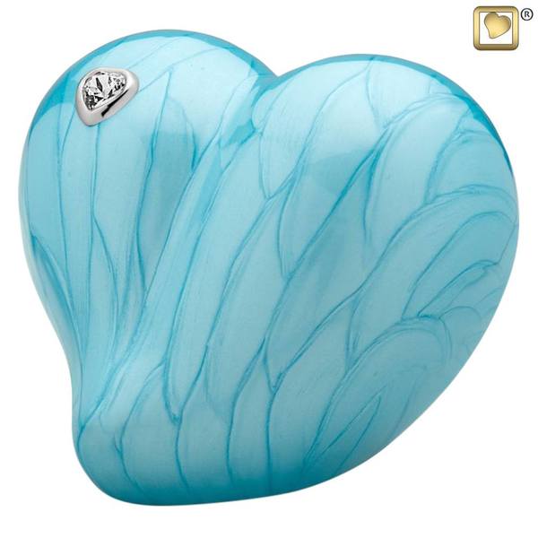 Blue Heart Child Cremation Urn