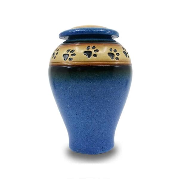 Blue Paw Medium Ceramic Pet Urn