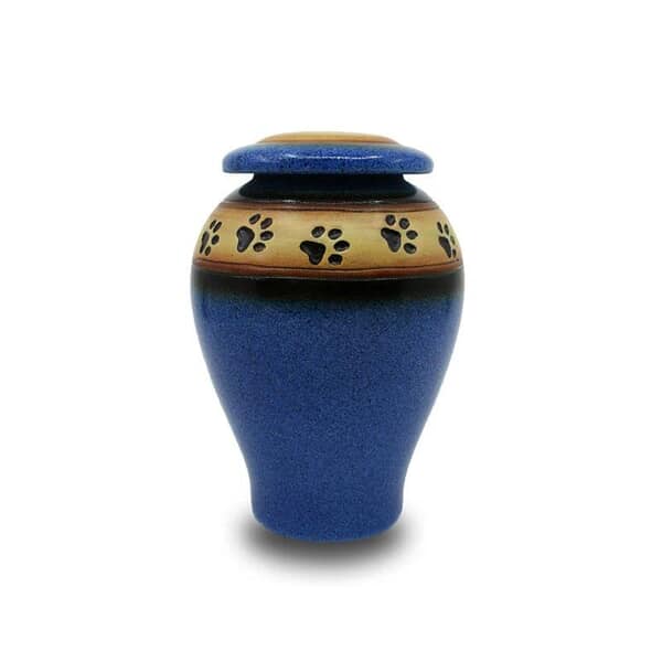 Blue Paw Small Ceramic Pet Urn
