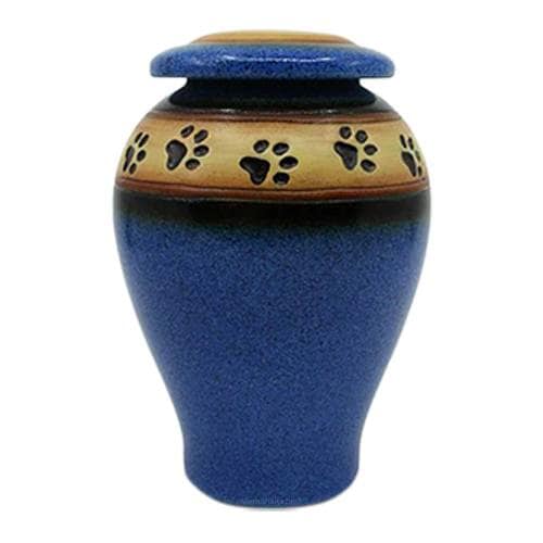 Blue Paw Small Ceramic Pet Urn