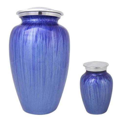 Blue Rain Metal Cremation Urns