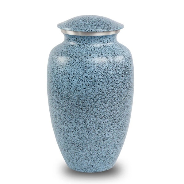 Blue Speckled Cremation Urn