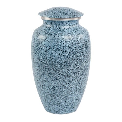 Blue Speckled Cremation Urn