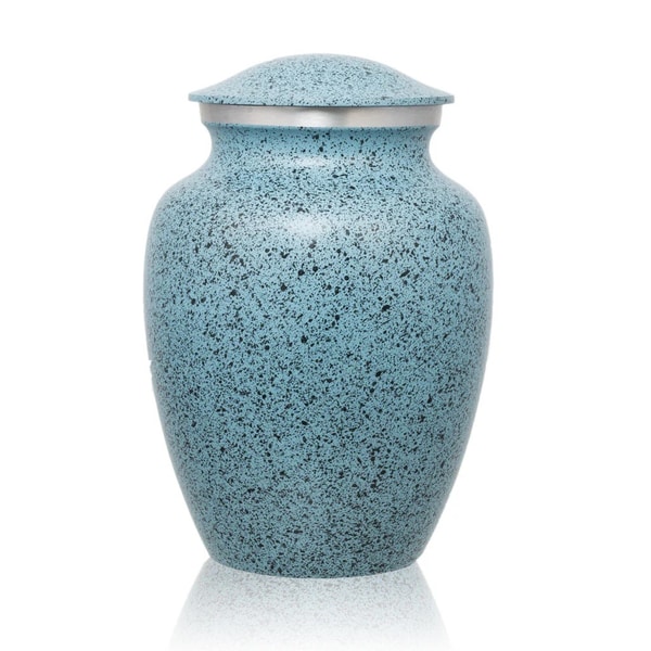 Blue Speckled Small Cremation Urn