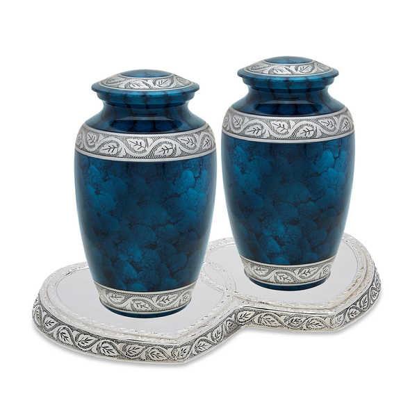 Blue Waves Companion Urns