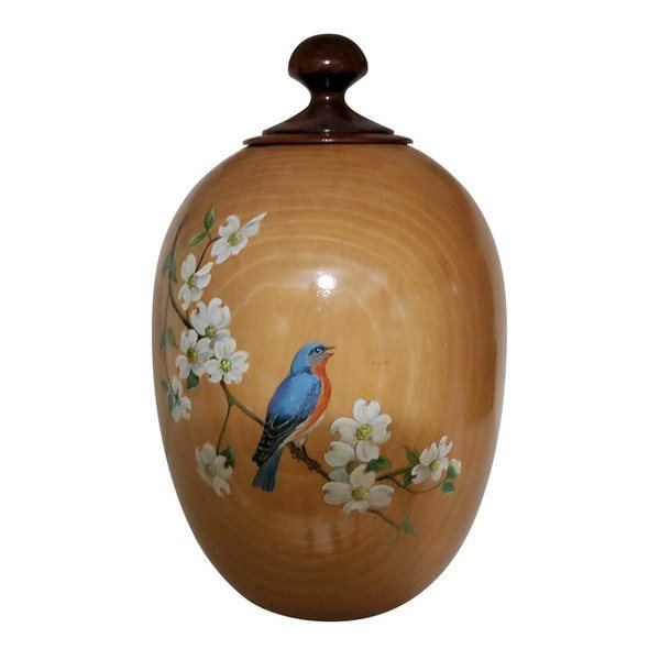 Bluebird Garden Wood Urn