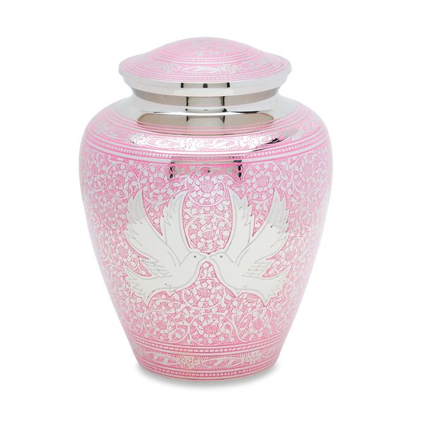 Blush Loving Doves Cremation Urn