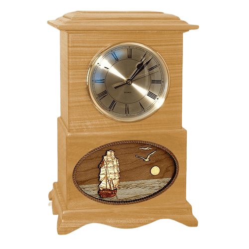 Boat Clock Oak Cremation Urn