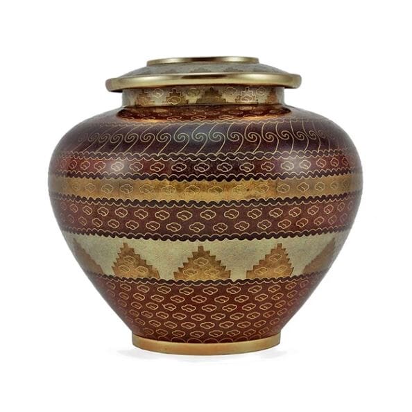 Bohemian Cloisonne Cremation Urn
