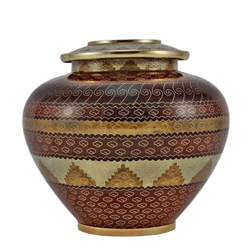 Bohemian Cloisonne Cremation Urn
