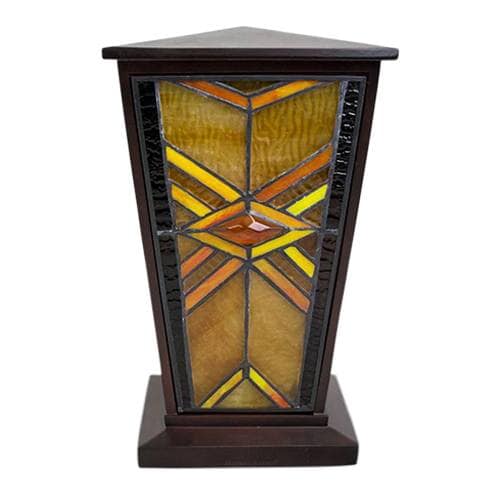 Bohemian Glass Window Cremation Urn
