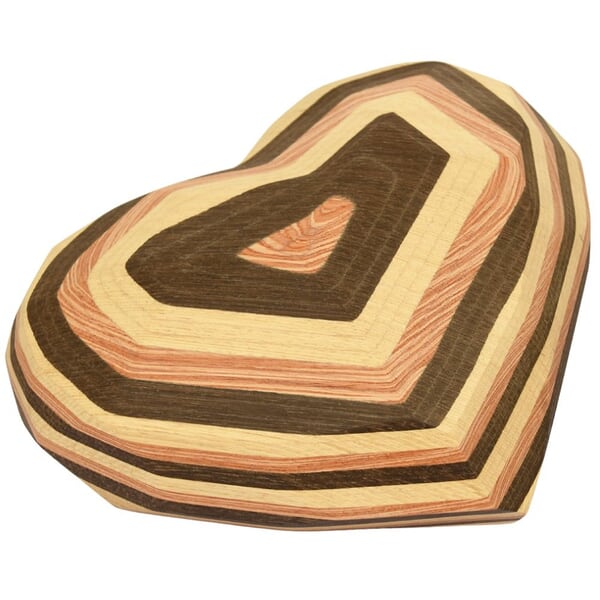 Bohemian Wooden Heart Cremation Urn
