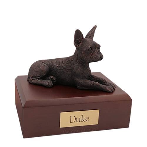 Boston Terrier Bronze Large Cremation Urn