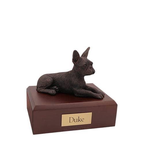 Boston Terrier Bronze Small Cremation Urn