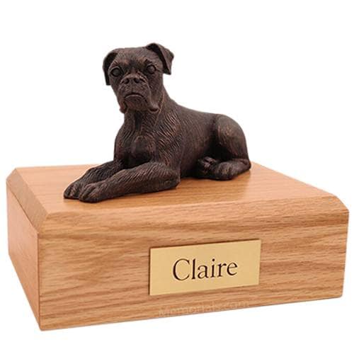 Boxer Bronze Dog Urns