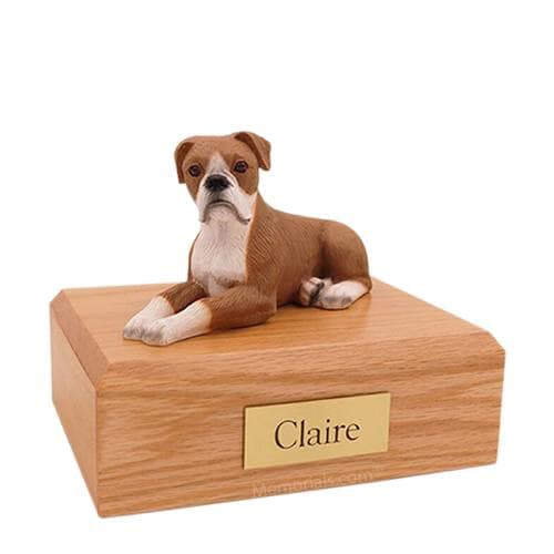 Boxer Light Brown Medium Dog Urn