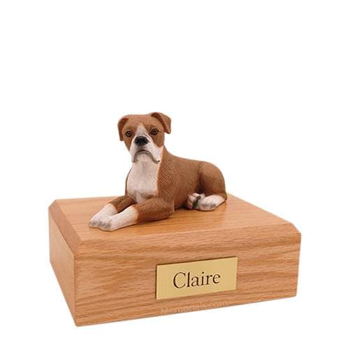 Boxer Light Brown Small Dog Urn