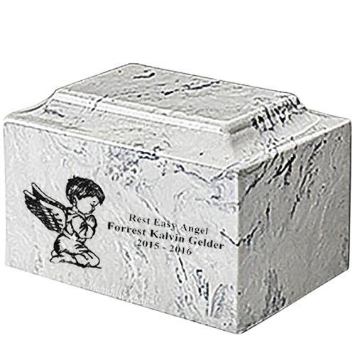 Boy Cherub Carrera Marble Infant Urn