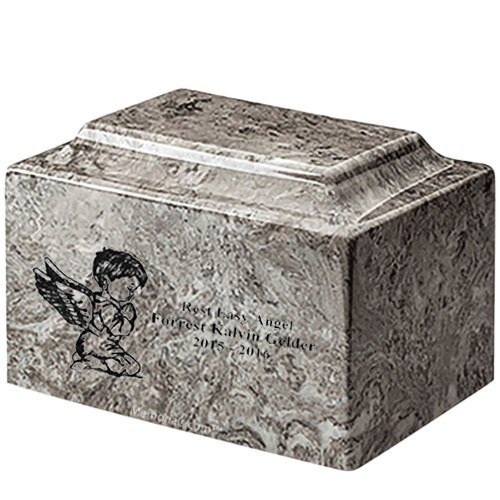 Boy Cherub Cashmere Marble Infant Urn