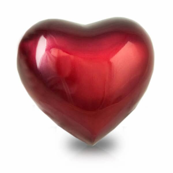 Clifford Red Metal Heart Pet Urn