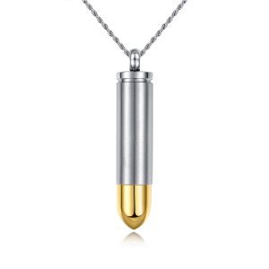 Brass Tip Bullet Urn Necklace