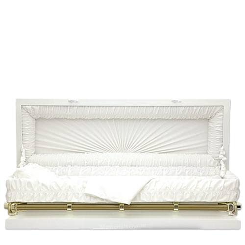 Brewster White Metal Casket