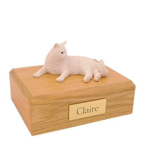 British White Shorthair Large Cat Urn