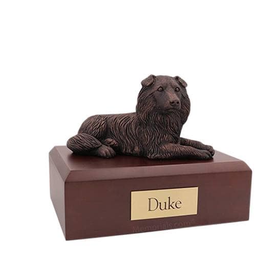 Bronze Border Collie Small Dog Urn