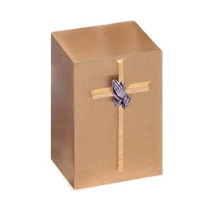 Praying Hands Cross Large Infant Cremation Urn