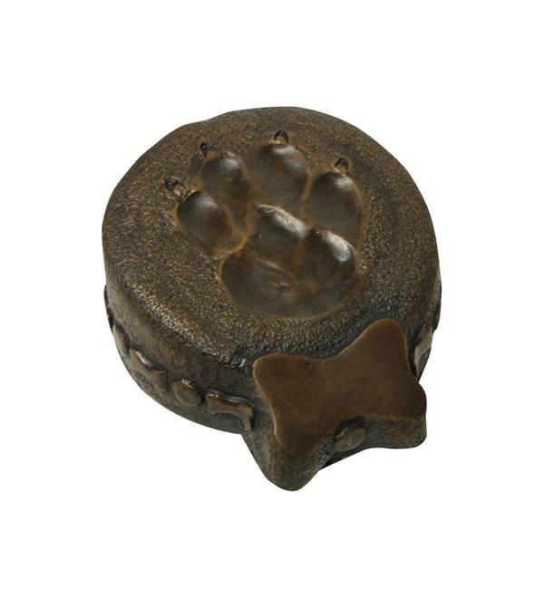 Bronze Dog Paw Urn