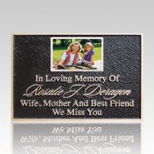 Bronze Plaque with Ceramic Picture