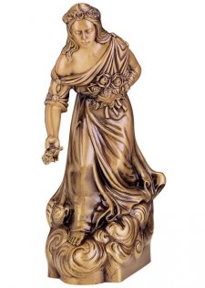 Maria with Roses Bronze Statues