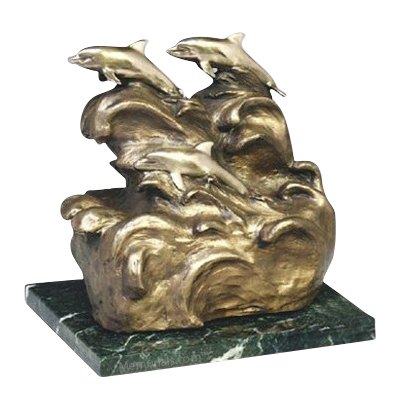 Peaceful Sea Dolphin Cremation Urn
