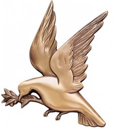 Dove & Branch Wall Bronze Statues