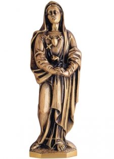 Corazon De Maria Wall Bronze Statues