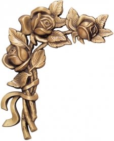 Corner Roses Wall Bronze Statues