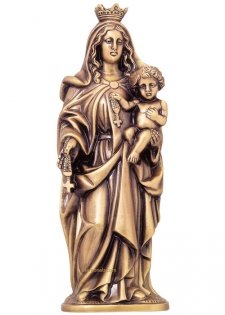 Virgen Del Rosario Wall Bronze Statues