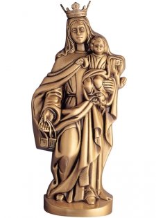 Virgen Del Carmen Wall Bronze Statues