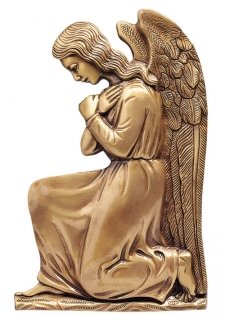 Kneeing Angel in Prayer Wall Bronze Statues