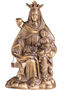 Virgen Carmen Wall Bronze Statues