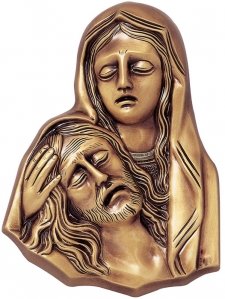 Maria Holding Jesus Wall Bronze Statues
